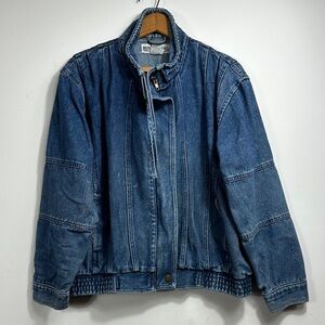 Ruth Douglas Vintage Classic Blue Denim Jacket women’s‎ size L (F6)